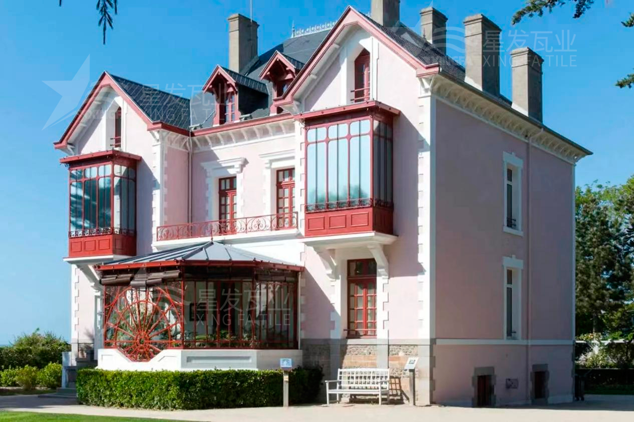 別墅搭建合成樹脂瓦的外觀效果圖大賞，極具美觀裝飾性！